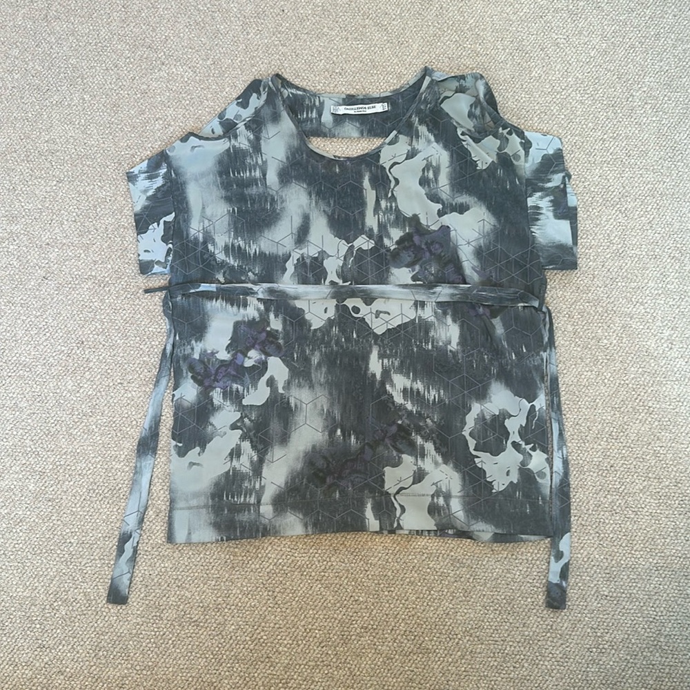 Patterned Cold Shoulder Coverup - image 1